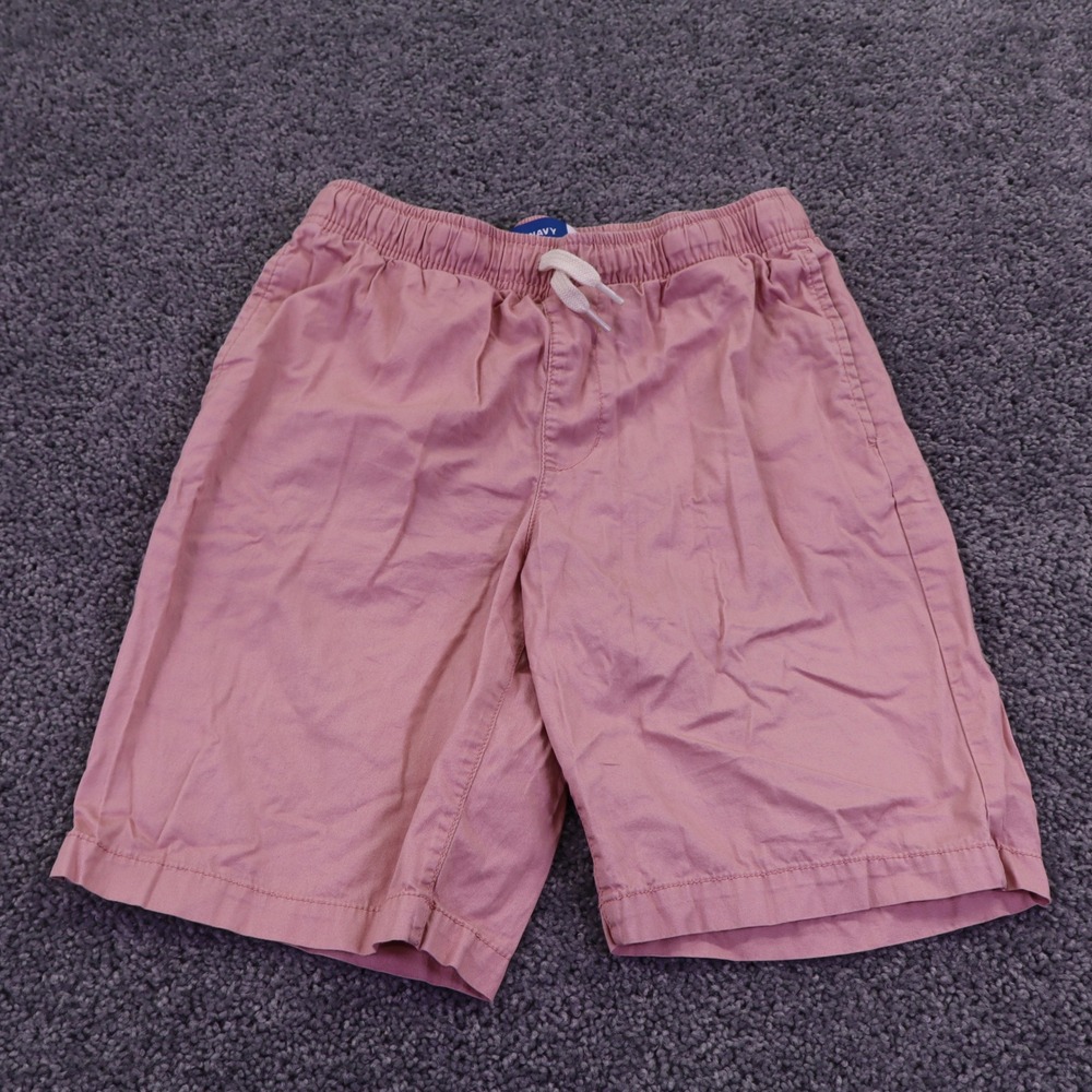 Old Navy Shorts Boys Extra Large Pink Chino Elastic Waist Drawstring Cotton